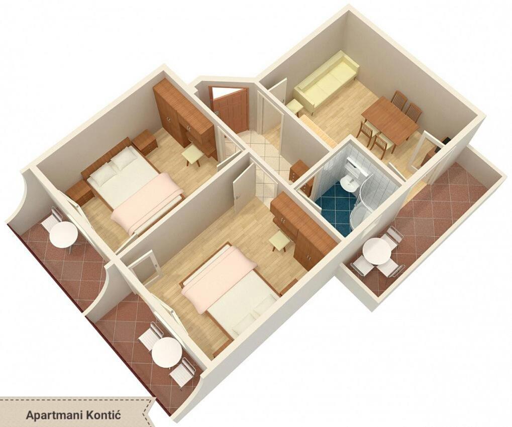 Apartmani Kontic Baska Voda Luaran gambar